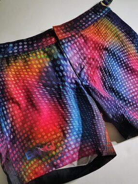 Bang Miami Board Swim Shorts Men's Rainbow Retro Polkadot Pride Disco Beach